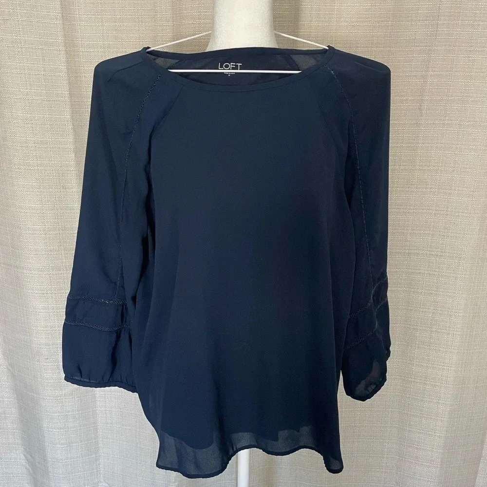 Women's LOFT Long Sleeve Blouse - Sz. L